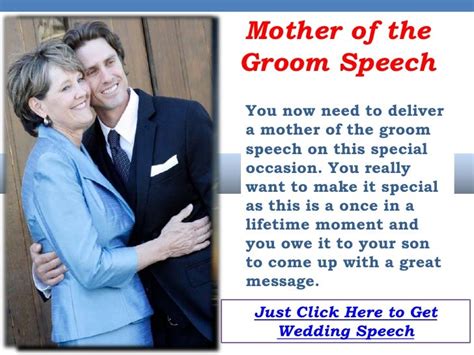 It entertains the guests with the witty stories she tells especially about the groom. . Mother of groom speech examples